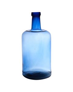 Terri 2.0 Mouthblown Recycled Bottle Vase blue h40 d19