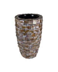 Taupe Pearl Structure Planter h70 d35