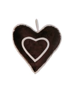 Heart Valentin Cushion brown 25x23cm