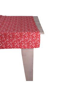 Nina Tablecloth Textile rouge white 100x100cm