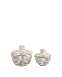 Basket w. lid set of 2