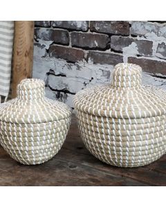 Basket w. lid set of 2