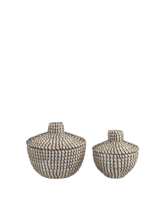 Basket w. lid set of 2