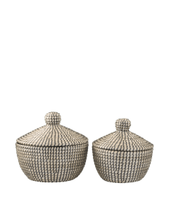 Basket w. lid set of 2