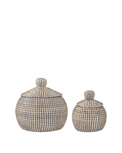 Basket w. lid set of 2