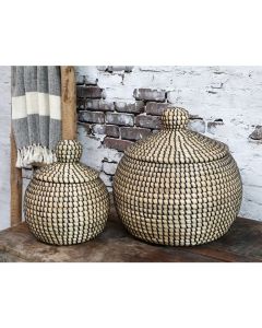 Basket w. lid set of 2