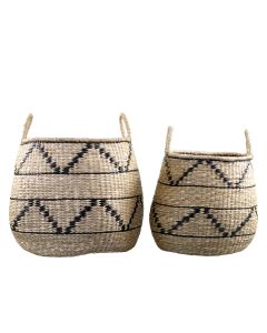 Basket w. pattern set of 2