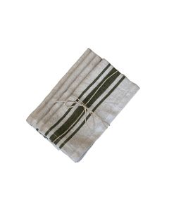  Cloth Napkin w. grain sack stripe set of 4