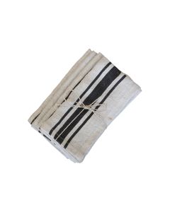  Cloth Napkin w. grain sack stripe set of 4