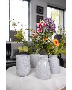 Essentials Hood Granite Vase grey h20 d14