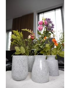Essentials Julia Granite Vase grey h20 d14