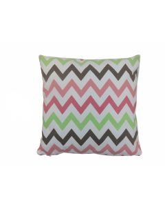 Multi Zigzag Cushion pink 45x45cm