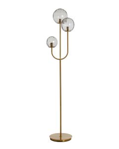 D - Floor lamp 3L E14 38x20x162 cm MAGDALA glass light grey+gold