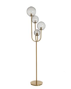 Floor lamp 4L E14 42x20x182 cm MAGDALA glass light grey+gold