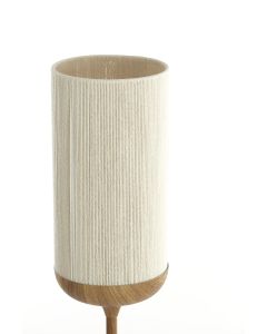 Floor lamp Ø23x159 cm DANIA wood print natural+rope cream