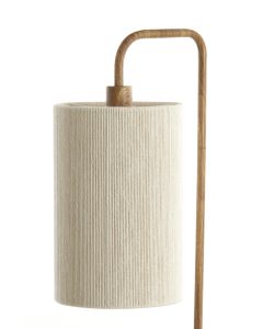 Floor lamp 33,5x28x155 cm DONIO wood print naturl+rope cream