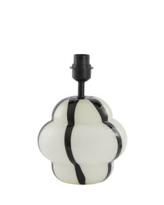 Lamp base Ø22x28 cm YLIEN glass cream-black+black