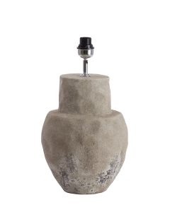 Lamp base Ø27,5x48 cm LEZAMA ceramics raw vintage grey