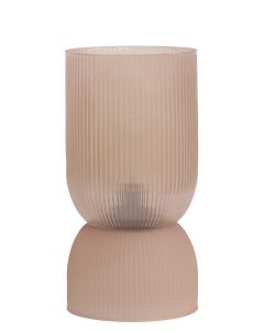 D - Table lamp LED Ø14x27,5 cm PHOEBE glass old pink