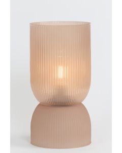D - Table lamp LED Ø14x27,5 cm PHOEBE glass old pink