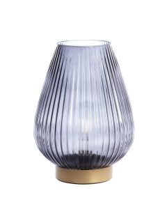 Table lamp LED Ø21x28 cm TAJERA glass grey+gold