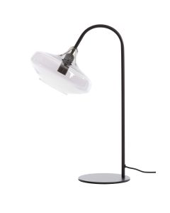 Table lamp E14 31x22x50 cm SOLNA matt black+smoked glass