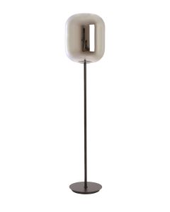 Floor lamp Ø35x160 cm JULIA glass smoked+black