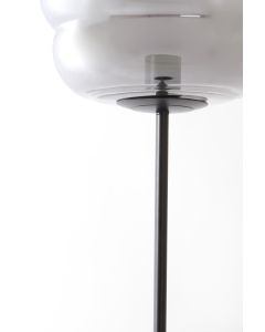 D - Floor lamp Ø30x160 cm MISTY glass smoked+black