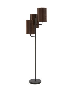Floor lamp 3L Ø50x168 cm EDISA velvet dark brown+matt black