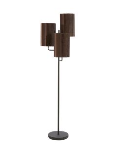 Floor lamp 3L Ø50x168 cm EDISA velvet dark brown+matt black