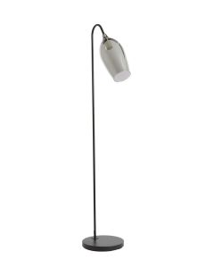 Floor lamp 67x30,5x160 cm LUKARO glass smoked+matt black