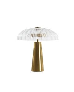 Table lamp 2L Ø40x51 cm FUNGO glass clear+gold