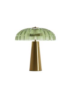 A - Table lamp 2L Ø40x51 cm FUNGO glass green+gold