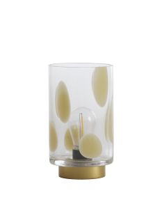 Table lamp LED Ø10x17 cm NENON glass clear-cream