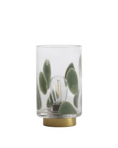 D - Table lamp LED Ø10x17 cm NENON glass clear-green grey