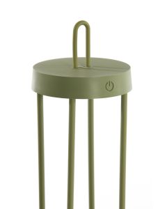 A - Table lamp LED Ø13x28 cm ISALO olive green