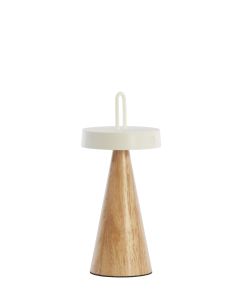 Table lamp LED Ø13x28,5 cm ANKENTA cream+wood natural