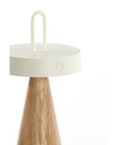 Table lamp LED Ø13x28,5 cm ANKENTA cream+wood natural
