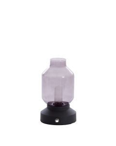 A - Table lamp LED Ø11x19 cm MEREY glass smoked+matt black