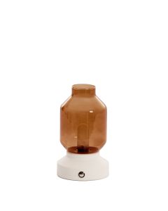 A - Table lamp LED Ø11x19 cm MEREY glass brown+cream
