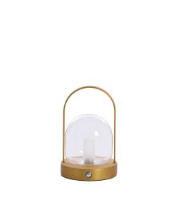 Table lamp LED Ø12x19 cm YEREMI glass clear+antique bronze