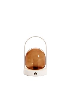Table lamp LED Ø12x19 cm YEREMI glass brown+cream