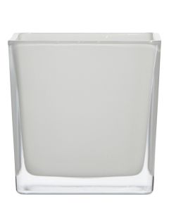 Regular Cubic Vase white 8x8x8cm