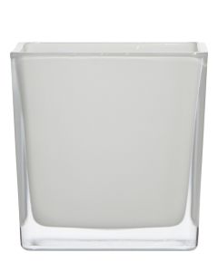Regular Cubic Vase white 12x12x12cm