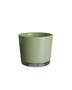 Conner Regular Planter Glass olivine green h9 d10