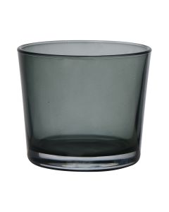 Conner Transparent Planter Glass dark grey h9 d10