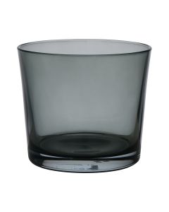 Conner Transparent Planter Glass dark grey h12,5 d14,5
