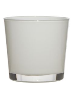 Conner Regular Planter Glass white h12,5 d14,5
