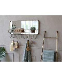 Mirror w. shelf & 8 hooks