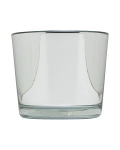 Conner Regular Shiny Planter Glass silver h9 d10
